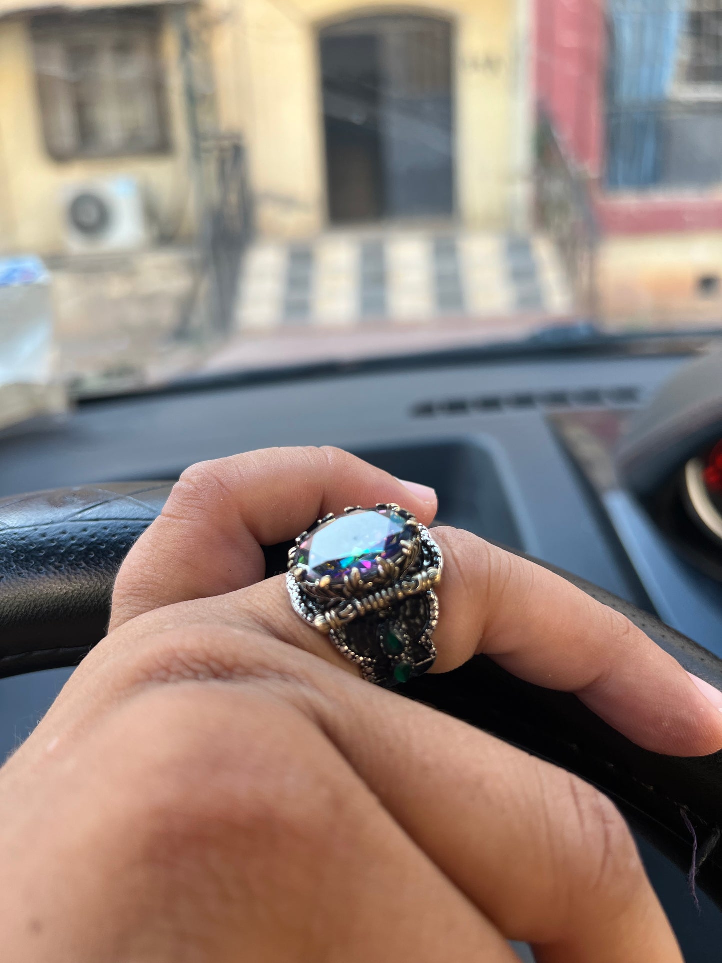 Bague gladiateur transparent